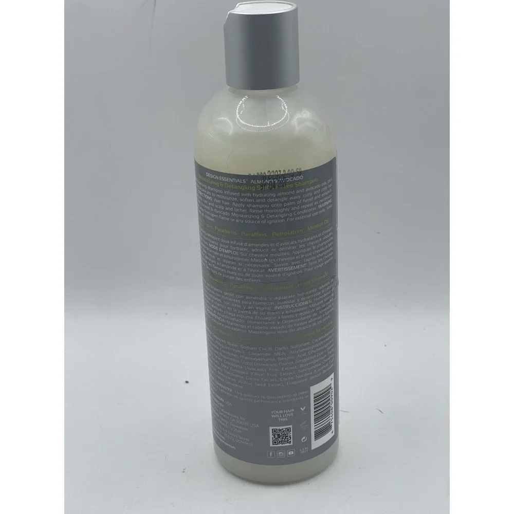 Design Essentials Almond & Avocado Moisturizing & Detangling Sulfate-Free Shampo